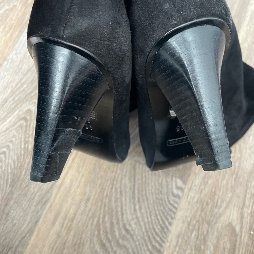 Coach Y2K Black Suede Knee High Heeled Boots Mina 9.5 Vintage 2000s - Picture 7 of 8